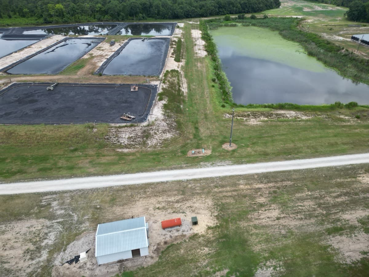 EFI USA covered lagoon system at food processing facility