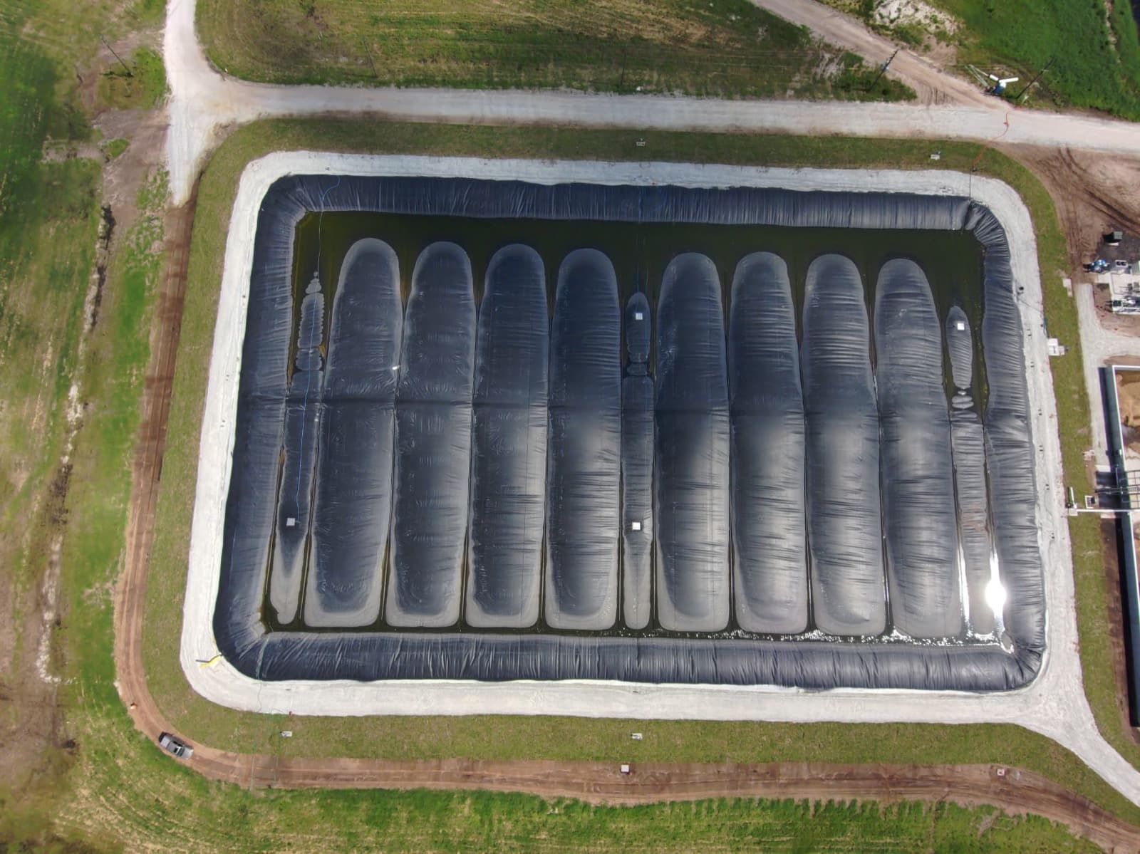 Drone view of EFI USA biogas facility with O2 injection system